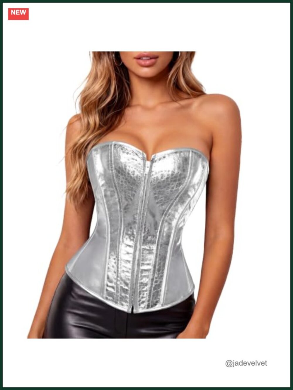Faux Leather Corset Top Gothic Steampunk Bustier Halloween Cosplay